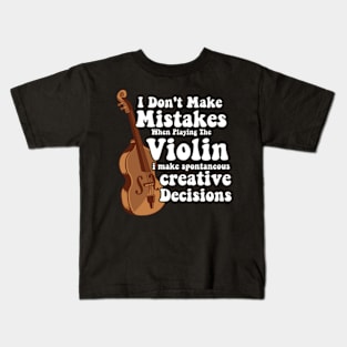 Funny Violin For Men Women Violin Player Orchestra Teacher Kids T-Shirt